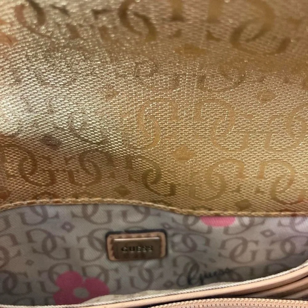 Guess gold clutch